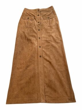Cotton Candy Faux Suede Button Up Skirt